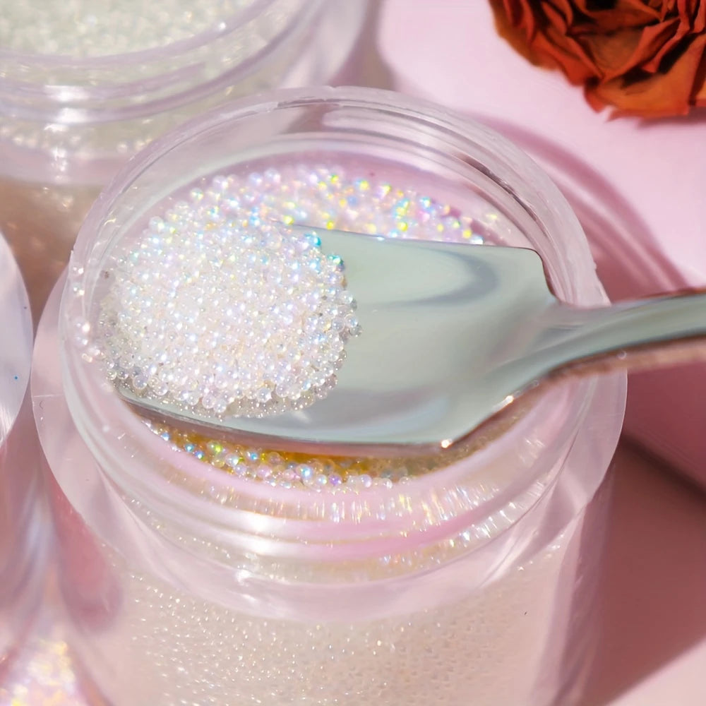 Lot de 3 Boites de Perles de Caviar Cristal