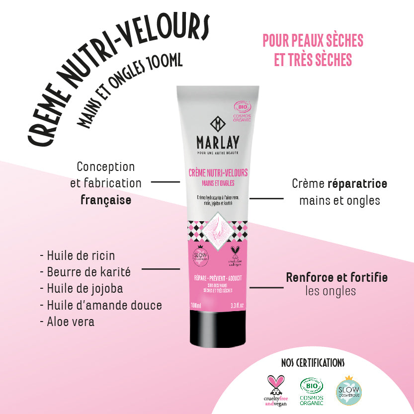 Crème Nutri Velour Mains Bio 100Ml MARLAY
