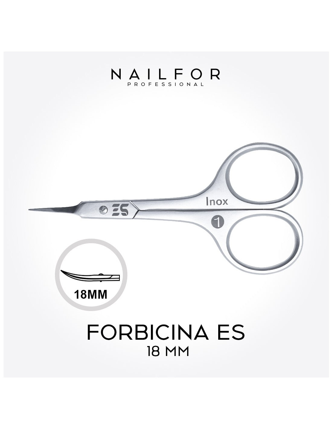 Ciseau Professionnel En Acier Inoxydable A Lames Incurvée NAILFOR