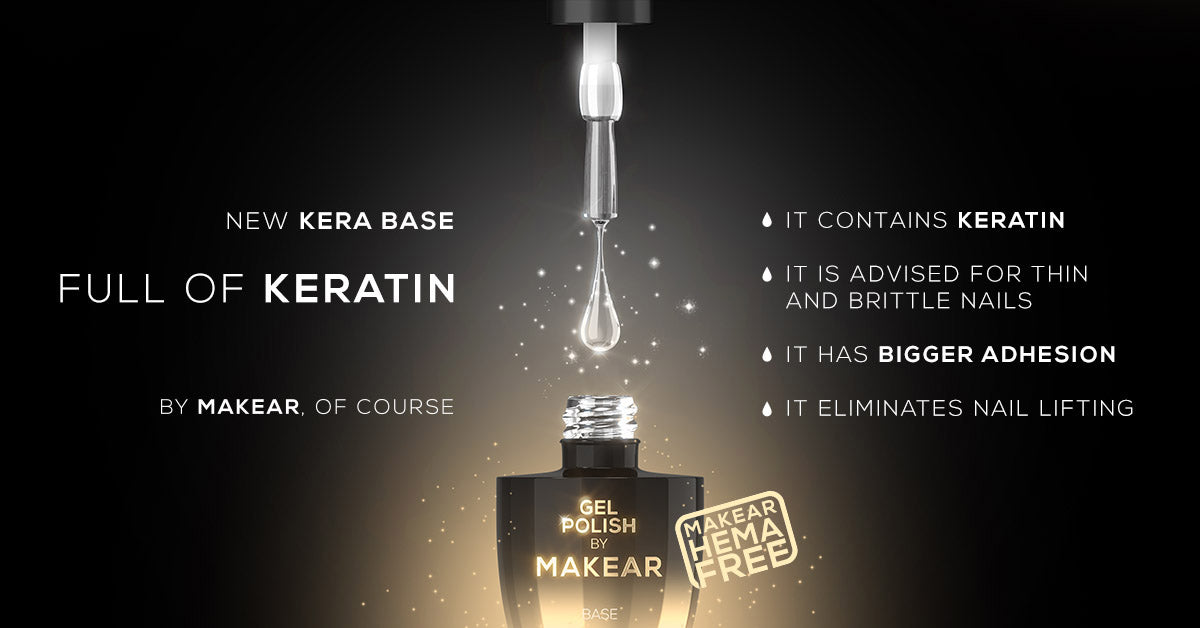 KERA BASE – Base fortifiante à la kératine - MAKEAR - 8 ml