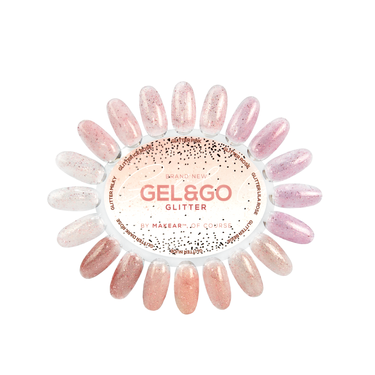 Nuancier Collection GEL& GO GLITTER MAKEAR