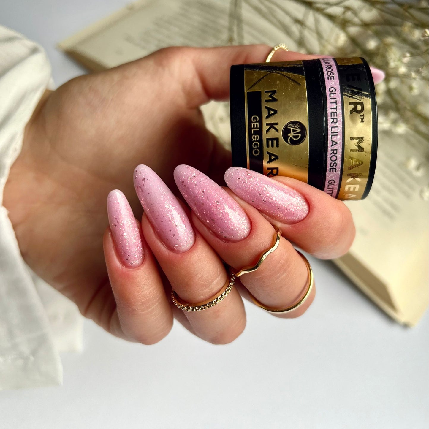 Gel & Co - Gg24 – GLITTER LILA ROSE - 50 Ml MAKEAR