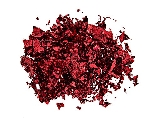 Alu Flakes Nail Art - Red