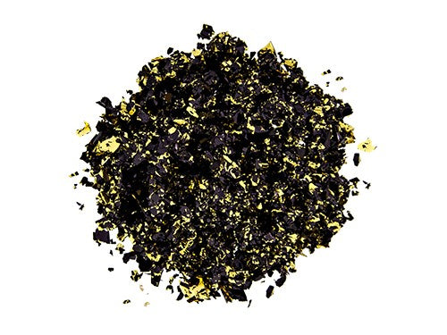 Alu Flakes Nail Art - Black / Gold
