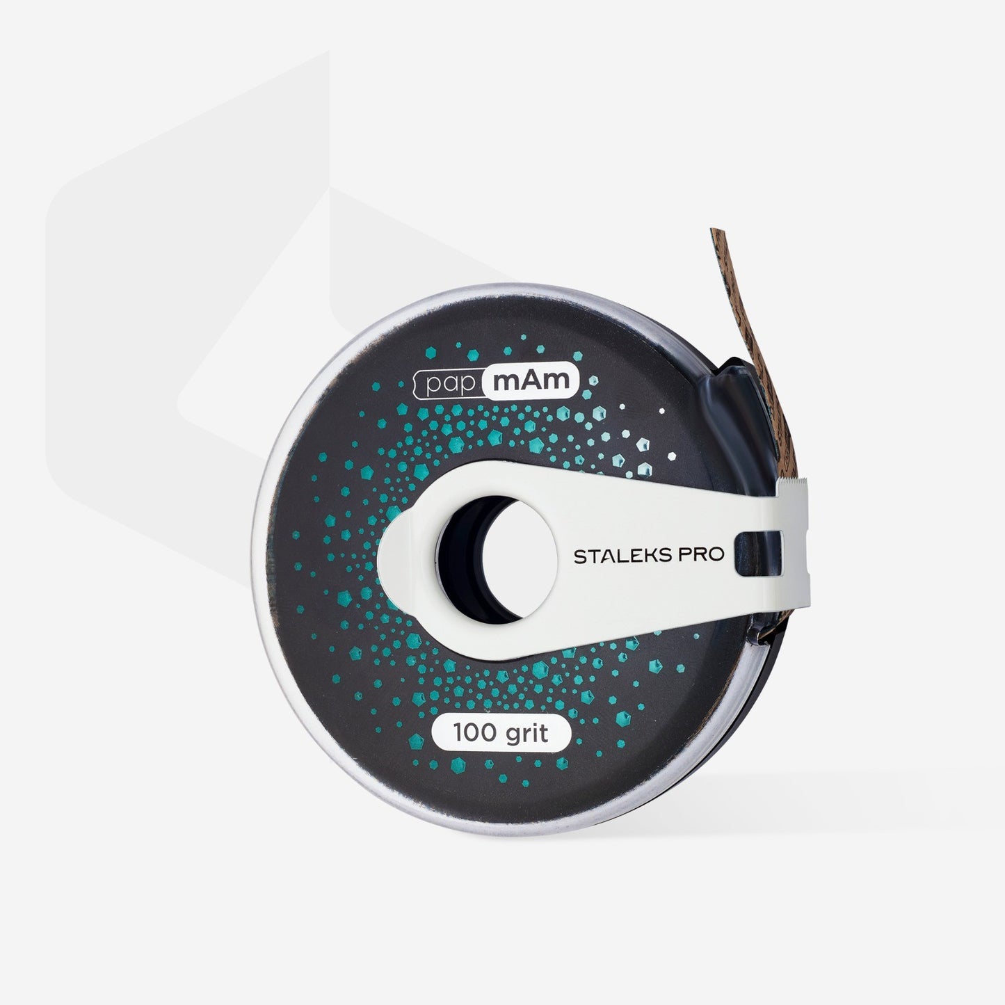 Bobbinails : Lime étui à bande PapmAm remplaçable dans une bobine en plastique Pro Exclusive - Grain 100 (6m) STALEKS