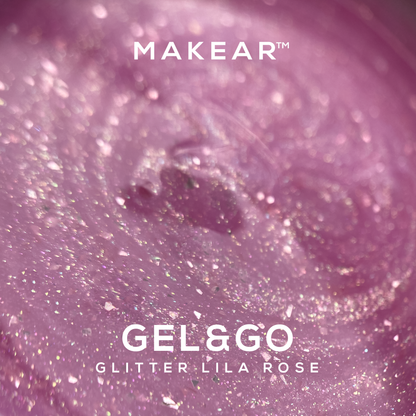 GEL & Co GG24 – GLITTER LILA ROSE - MAKEAR - 15 ml