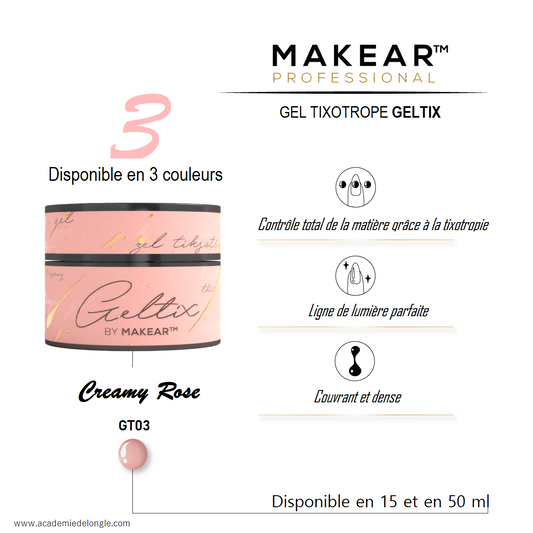 Geltix Gt03 - CREAMY ROSE - 15 ET 50 Ml MAKEAR