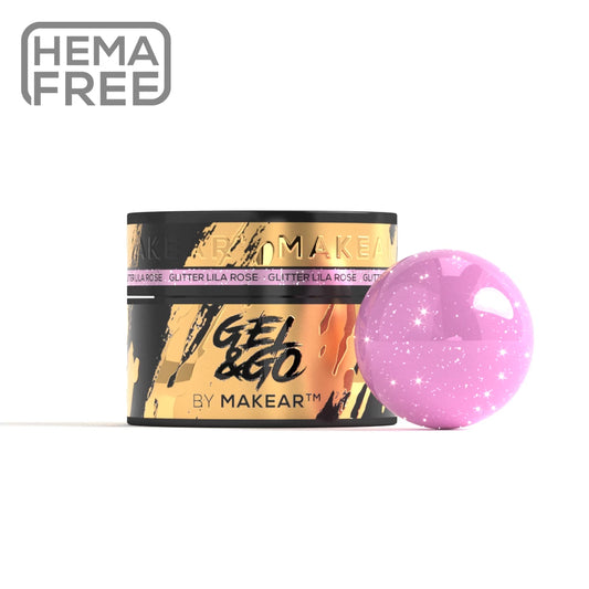 Gel & Co - Gg24 – GLITTER LILA ROSE  - 15 Ml  MAKEAR