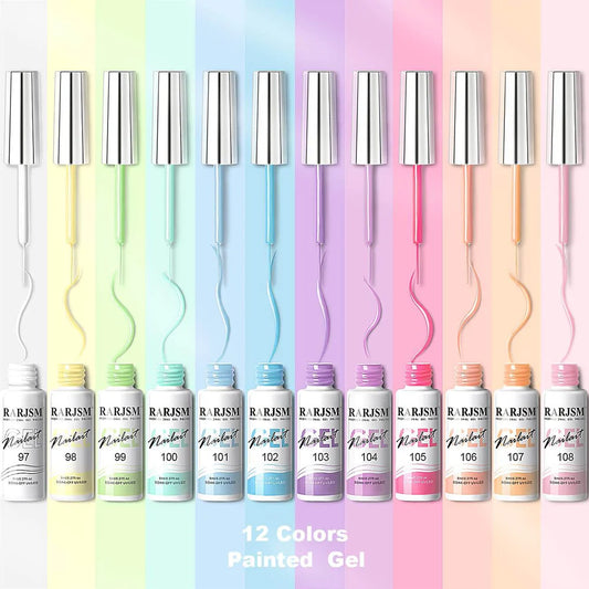 GEL NAIL ART 3D 12 COULEURS 5 ML RARJSM